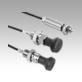 Indexing plungers, stainless steel with plastic mushroom grip and remote actuation
