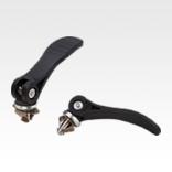 Cam levers, plastic with quick lock, plastic thrust washer and steel locking pin
